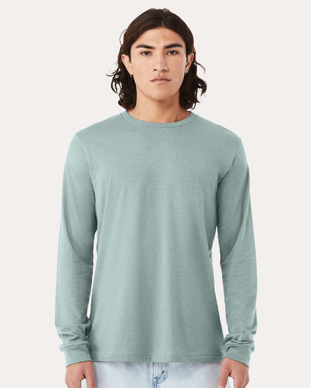 Heather CVC Long Sleeve Tee - BELLA + CANVAS 3501CVC