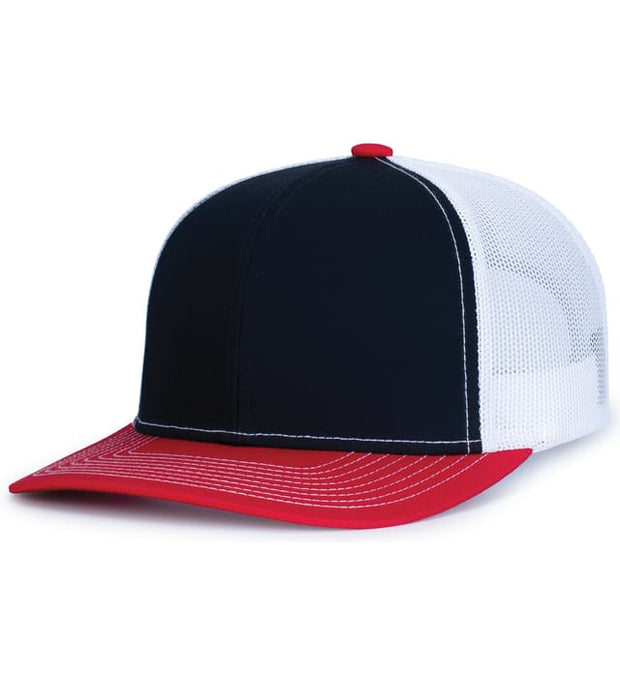 Pacific Headwear 104S Contrast Stitch Trucker Snapback Hat