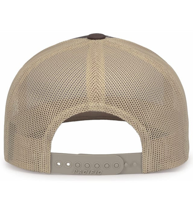 Pacific Headwear 104S Contrast Stitch Trucker Snapback Hat