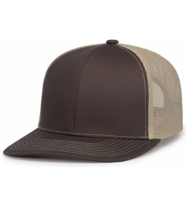 Pacific Headwear 104S Contrast Stitch Trucker Snapback Hat