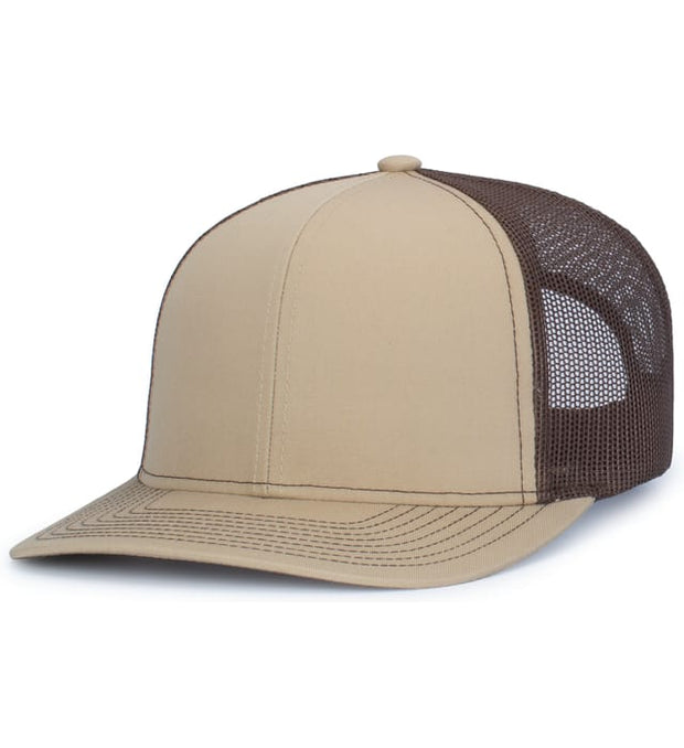 Pacific Headwear 104S Contrast Stitch Trucker Snapback Hat