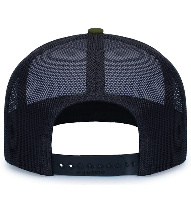 Pacific Headwear 104S Contrast Stitch Trucker Snapback Hat