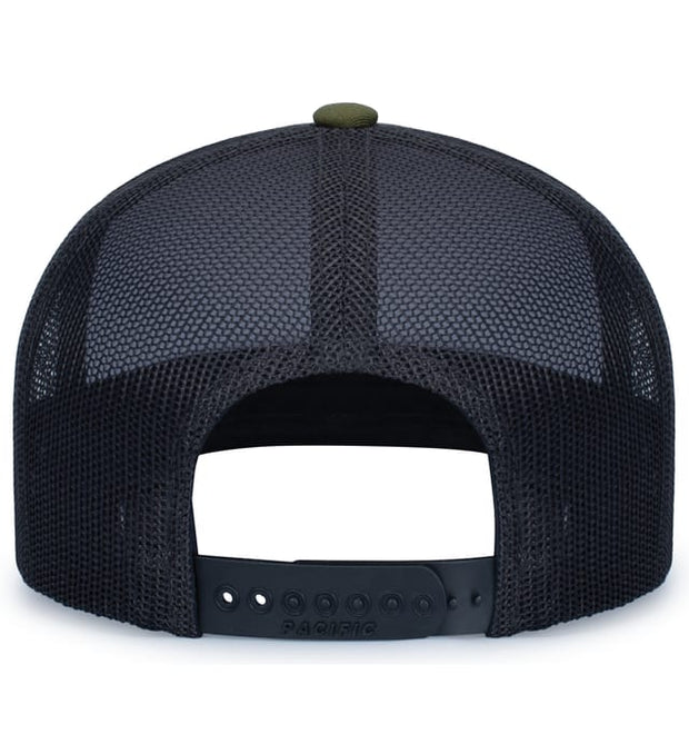 Pacific Headwear 104S Contrast Stitch Trucker Snapback Hat