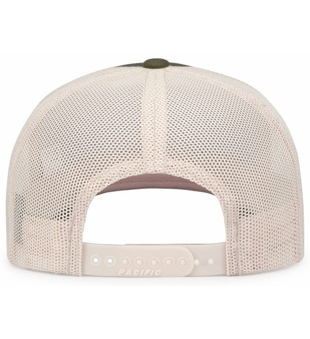 Pacific Headwear 104S Contrast Stitch Trucker Snapback Hat