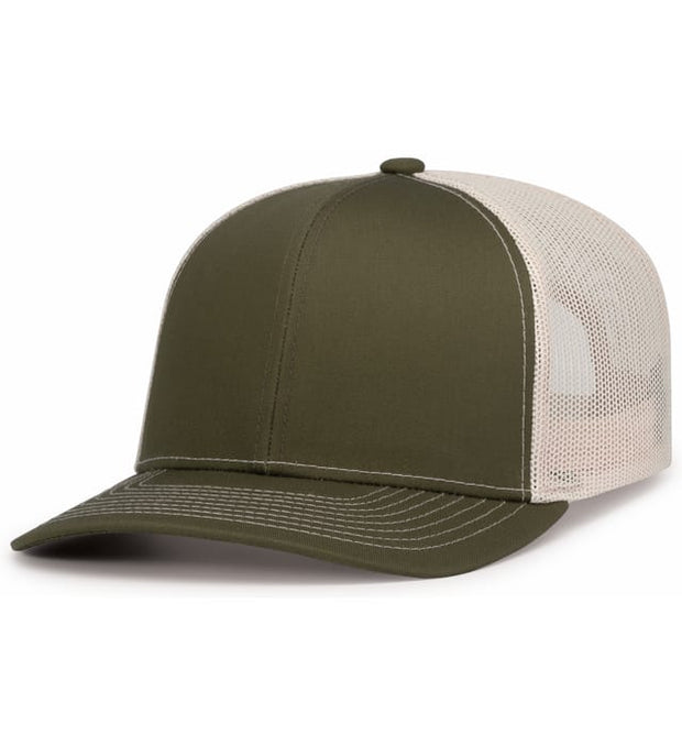Pacific Headwear 104S Contrast Stitch Trucker Snapback Hat
