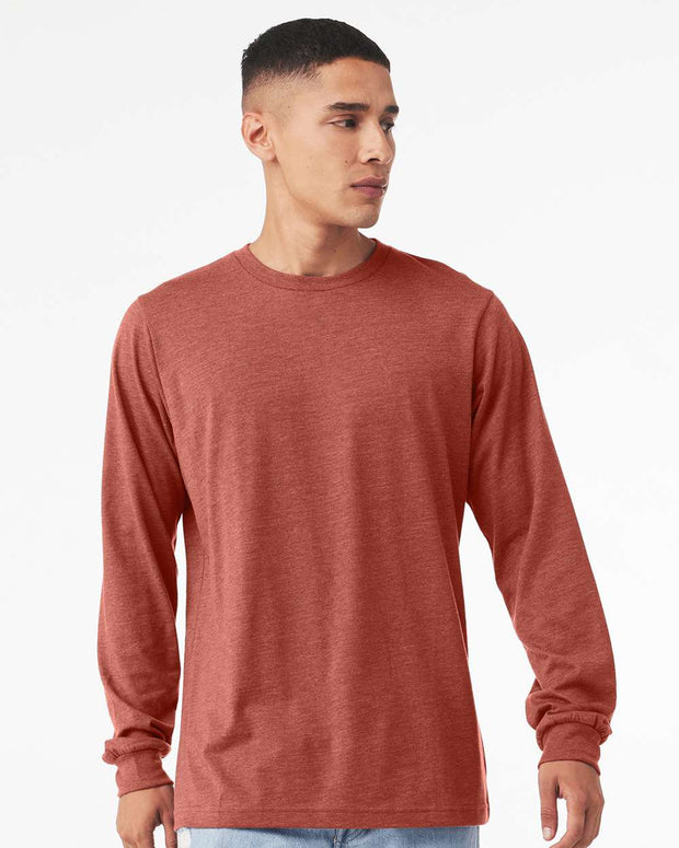 Heather CVC Long Sleeve Tee - BELLA + CANVAS 3501CVC