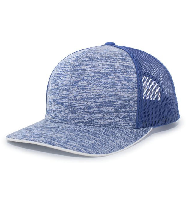 Pacific Headwear 106C Aggressive Heather Trucker Snapback Cap