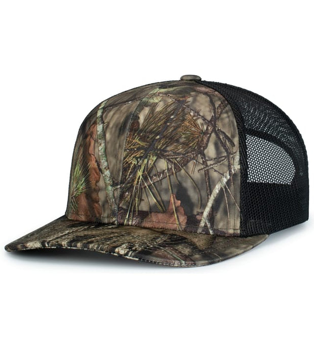 Pacific Headwear 108C Camo Snapback Trucker Cap