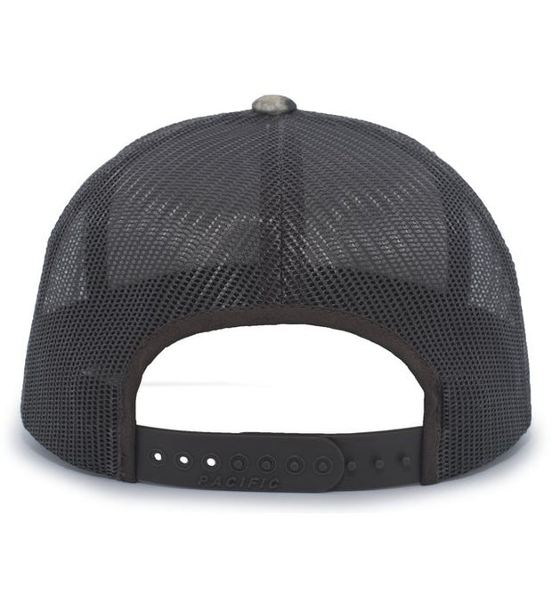 Pacific Headwear 108C Camo Snapback Trucker Cap
