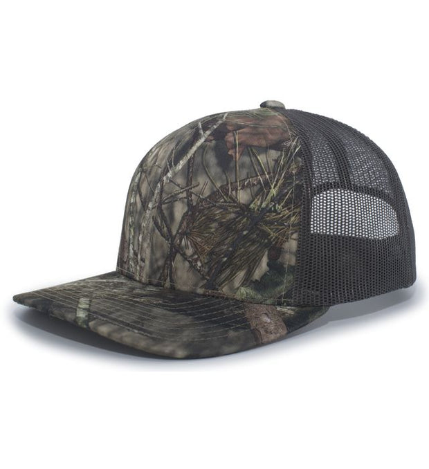 Pacific Headwear 108C Camo Snapback Trucker Cap