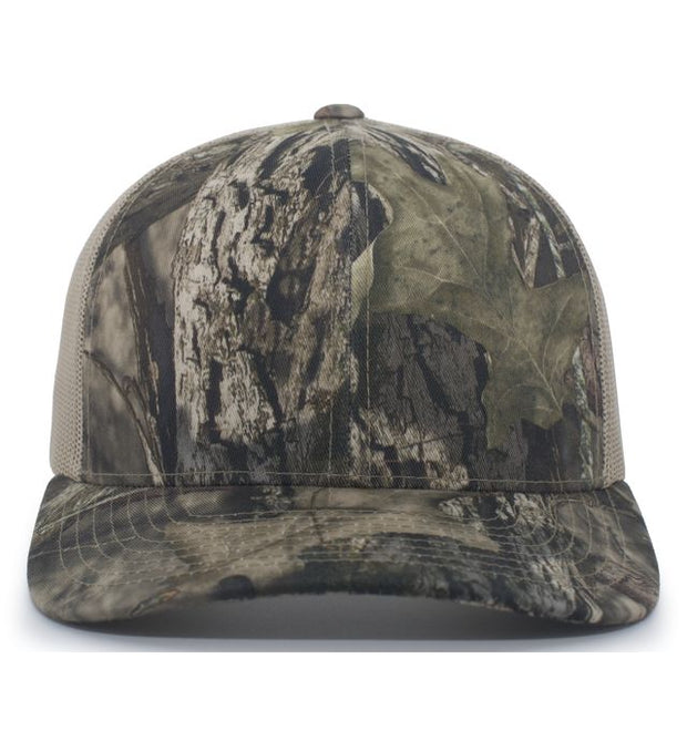 Pacific Headwear 108C Camo Snapback Trucker Cap