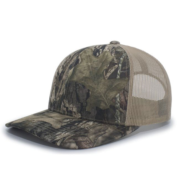 Pacific Headwear 108C Camo Snapback Trucker Cap