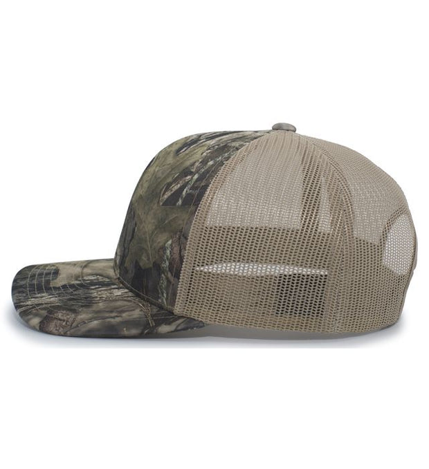 Pacific Headwear 108C Camo Snapback Trucker Cap