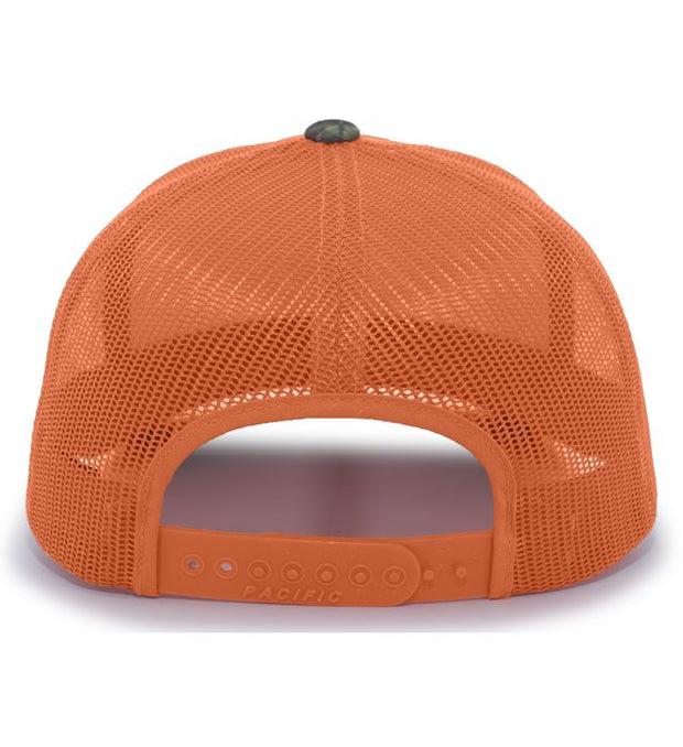 Pacific Headwear 108C Camo Snapback Trucker Cap