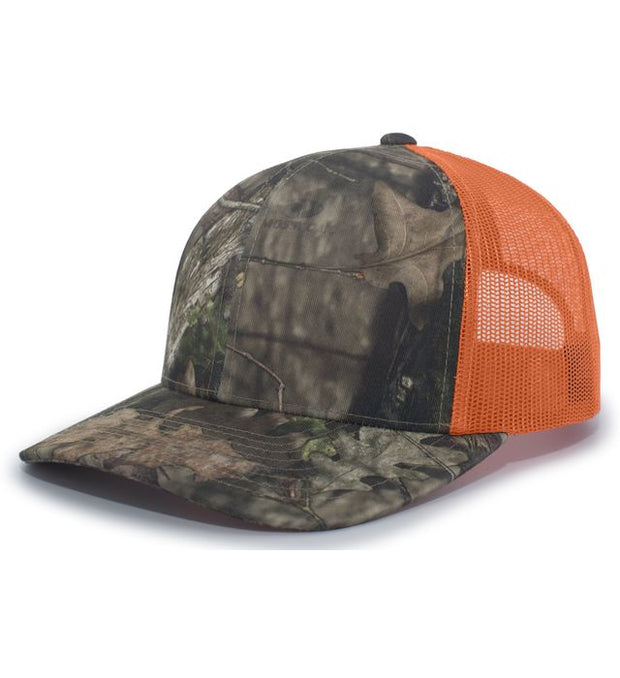 Pacific Headwear 108C Camo Snapback Trucker Cap