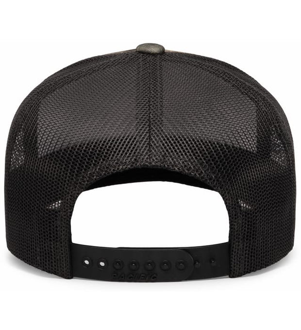 Pacific Headwear 108C Camo Snapback Trucker Cap