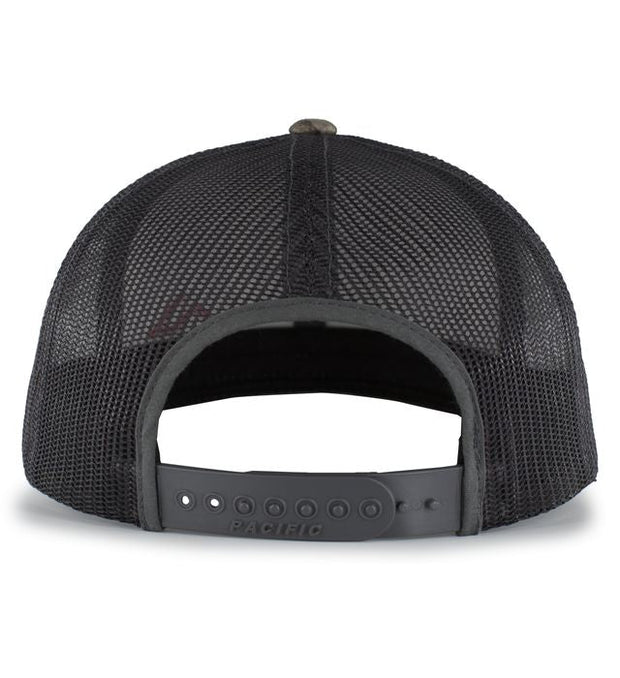 Pacific Headwear 108C Camo Snapback Trucker Cap