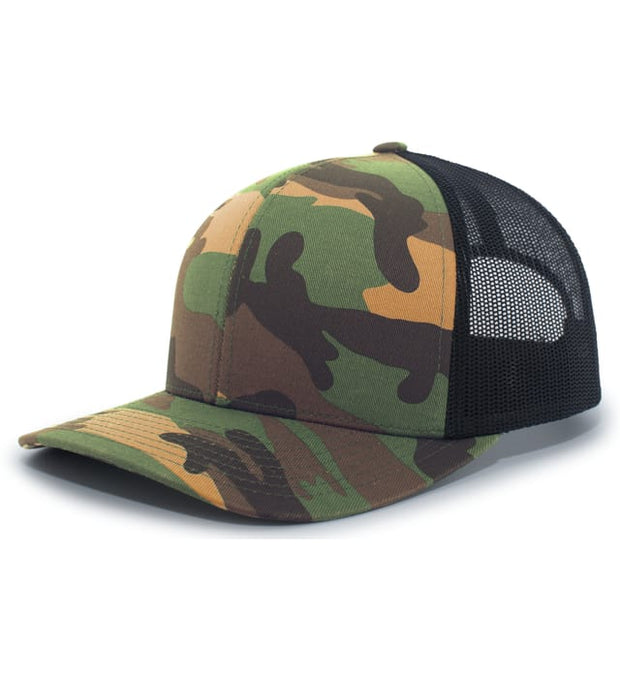 Pacific Headwear 108C Camo Snapback Trucker Cap