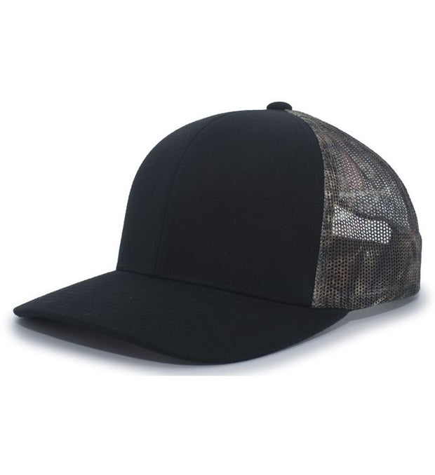 Pacific Headwear 108C Camo Snapback Trucker Cap