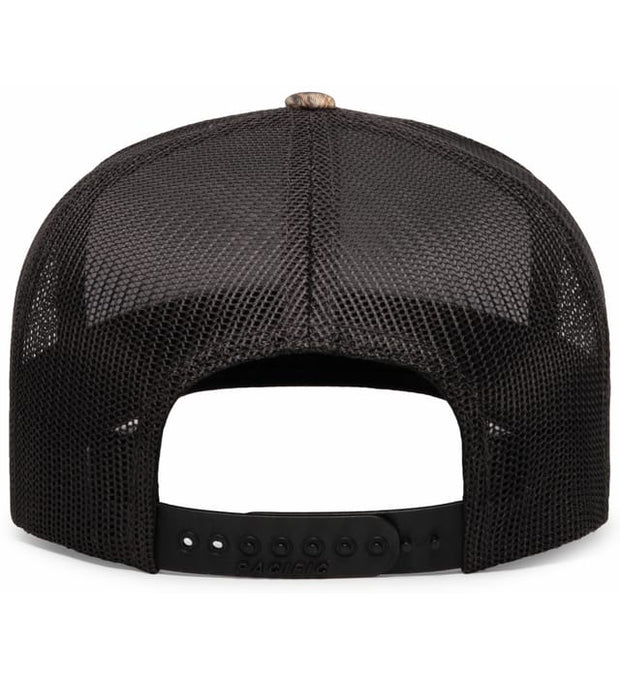 Pacific Headwear 108C Camo Snapback Trucker Cap