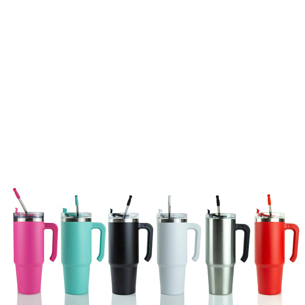 30oz POWDER COATED GRIPPY TUMBLER