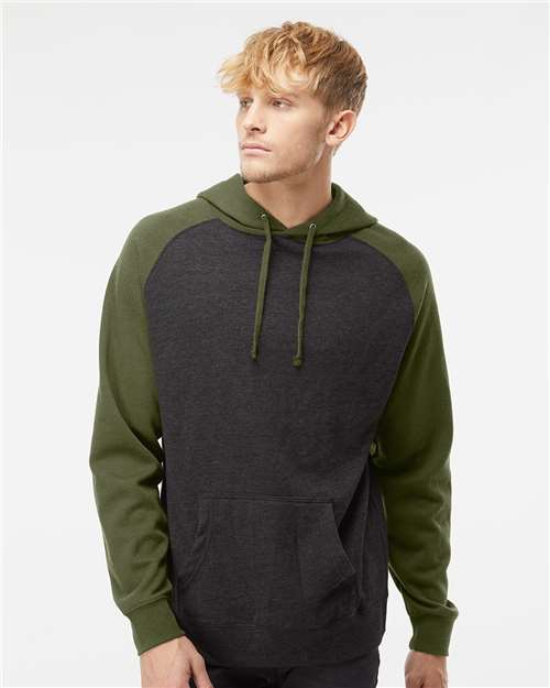 Independent Trading Co. Unisex Raglan Hooded Sweatshirt - Independent Trading Co. IND40RP
