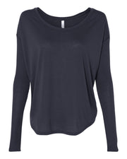 BELLA + CANVAS Women’s Flowy 2x1 Ribbed Long Sleeve Tee - 8852