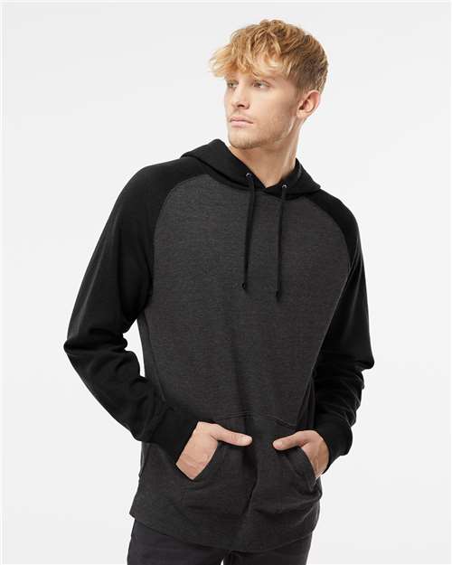 Independent Trading Co. Unisex Raglan Hooded Sweatshirt - Independent Trading Co. IND40RP