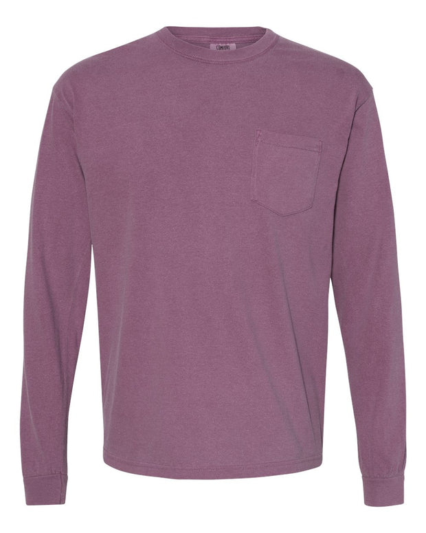 Comfort Colors Garment-Dyed Heavyweight Long Sleeve Pocket T-Shirt - 4410
