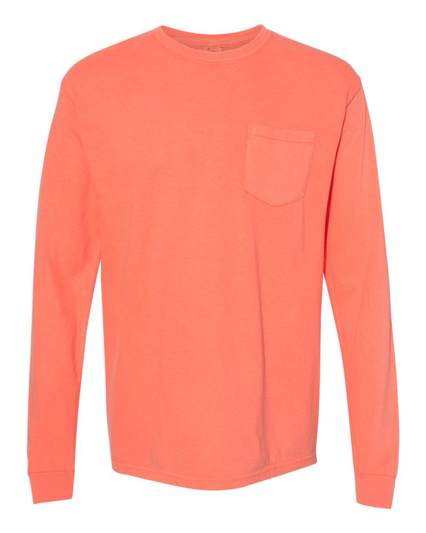 Comfort Colors Garment-Dyed Heavyweight Long Sleeve Pocket T-Shirt - 4410