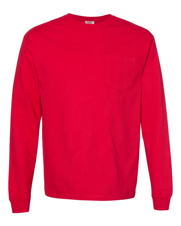 Comfort Colors Garment-Dyed Heavyweight Long Sleeve Pocket T-Shirt - 4410