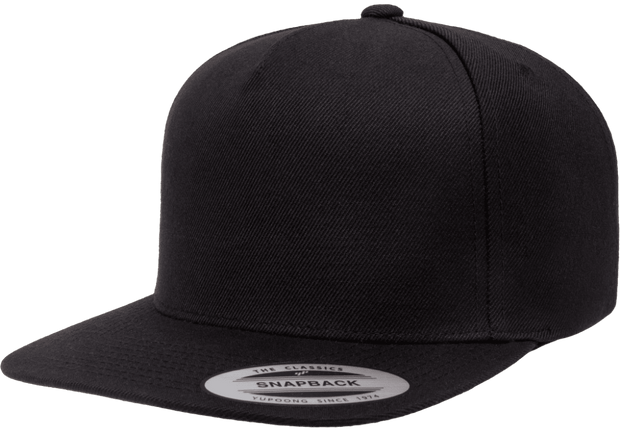 Yupoong 5089M Premium 5-Panel Snapback Hat, Flat Bill Cap - YP Classics®