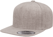 Yupoong 5089M Premium 5-Panel Snapback Hat, Flat Bill Cap - YP Classics®