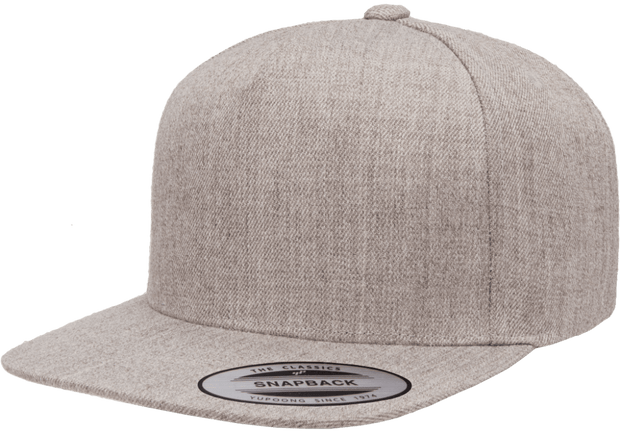 Yupoong 5089M Premium 5-Panel Snapback Hat, Flat Bill Cap - YP Classics®