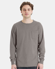 ComfortWash by Hanes Garment-Dyed Long Sleeve T-Shirt With a Pocket - GDH250
