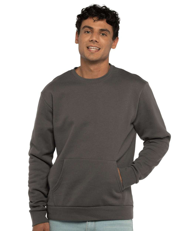 Next Level - Santa Barbara Pocket Crewneck Sweatshirt - 9001