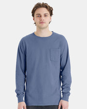 ComfortWash by Hanes Garment-Dyed Long Sleeve T-Shirt With a Pocket - GDH250