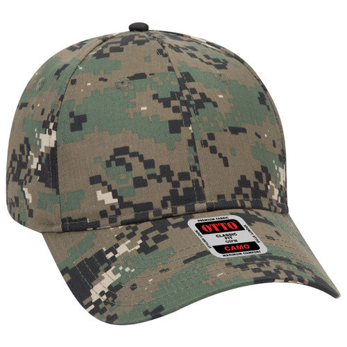 OTTO CAP 6 Panel Low Profile Baseball Cap Jungle Pixel
