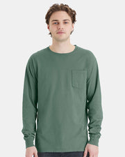 ComfortWash by Hanes Garment-Dyed Long Sleeve T-Shirt With a Pocket - GDH250