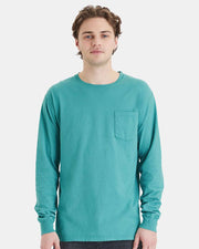 ComfortWash by Hanes Garment-Dyed Long Sleeve T-Shirt With a Pocket - GDH250