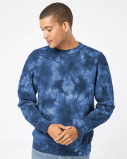 Independent Trading Co. - Midweight Tie-Dyed Crewneck Sweatshirt - PRM3500TD