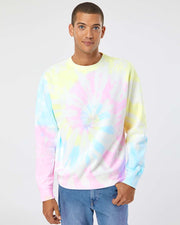 Independent Trading Co. - Midweight Tie-Dyed Crewneck Sweatshirt - PRM3500TD