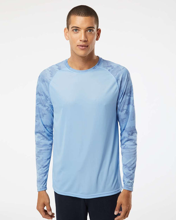 Paragon Cayman Performance Camo Colorblocked Long Sleeve T-Shirt - 216
