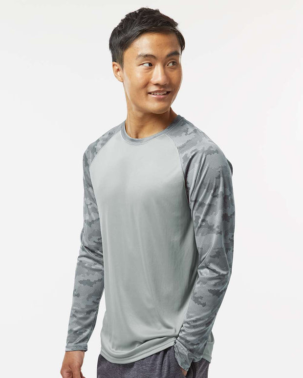 Paragon Cayman Performance Camo Colorblocked Long Sleeve T-Shirt - 216