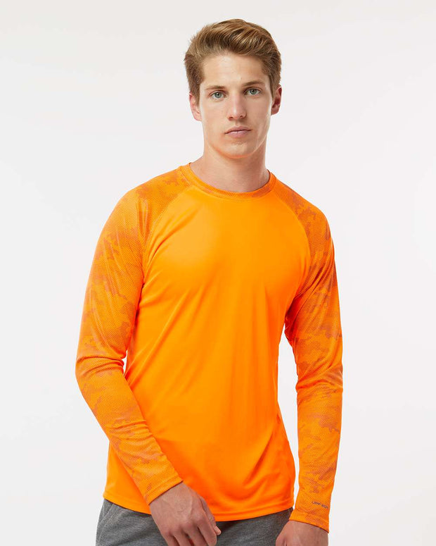 Paragon Cayman Performance Camo Colorblocked Long Sleeve T-Shirt - 216