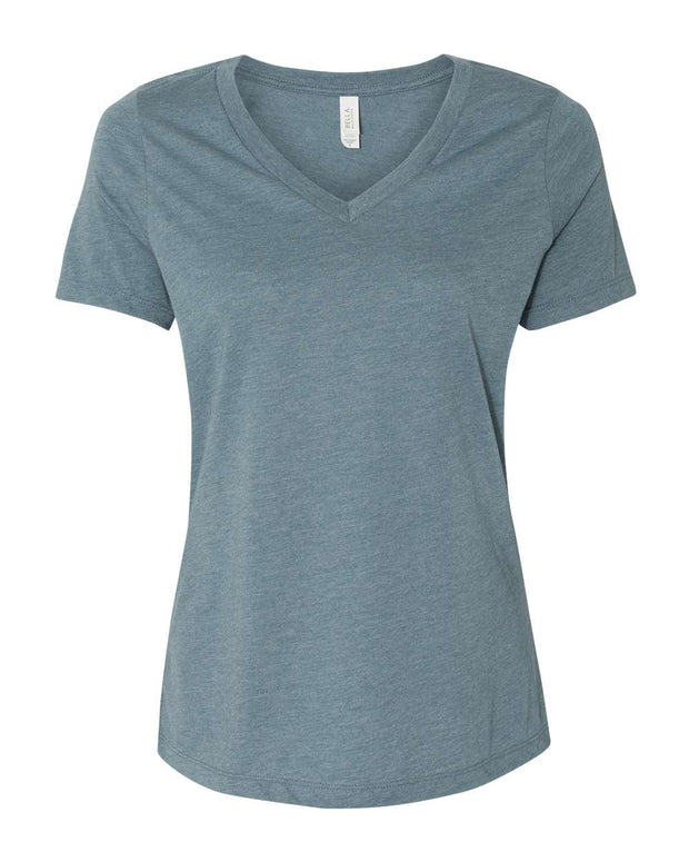 BELLA + CANVAS - Women's Relaxed Heather CVC V-Neck Tee - 6405CVC
