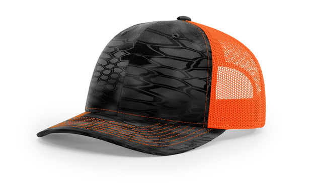 Richardson 112P Camo TYPHON/NEON ORANGE