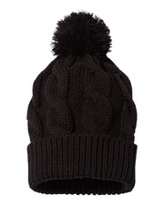 Richardson 141 Chunk Twist Knit Beanie with Cuff & Pom 141R