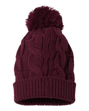 Richardson 141 Chunk Twist Knit Beanie with Cuff & Pom 141R