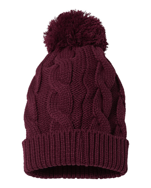 Richardson 141 Chunk Twist Knit Beanie with Cuff & Pom 141R